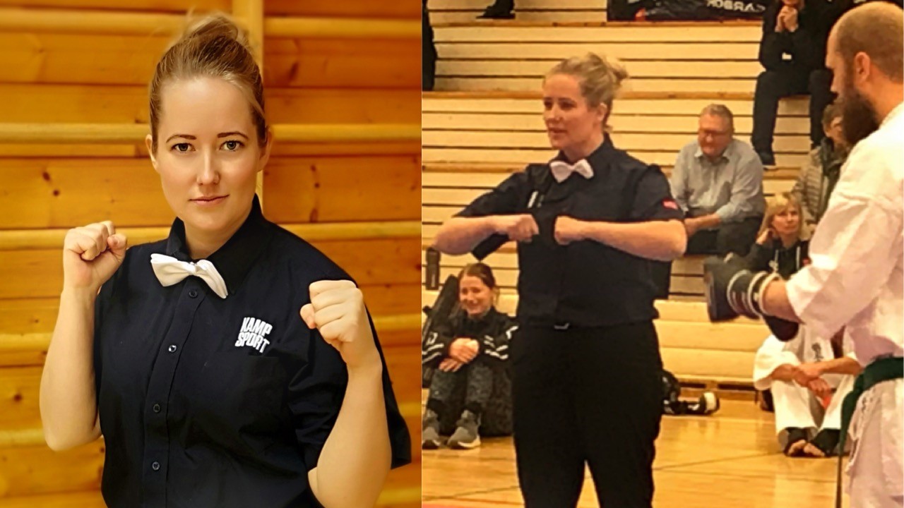 Fullkontakt: Linn er Norges første kvinnelige mattedommer