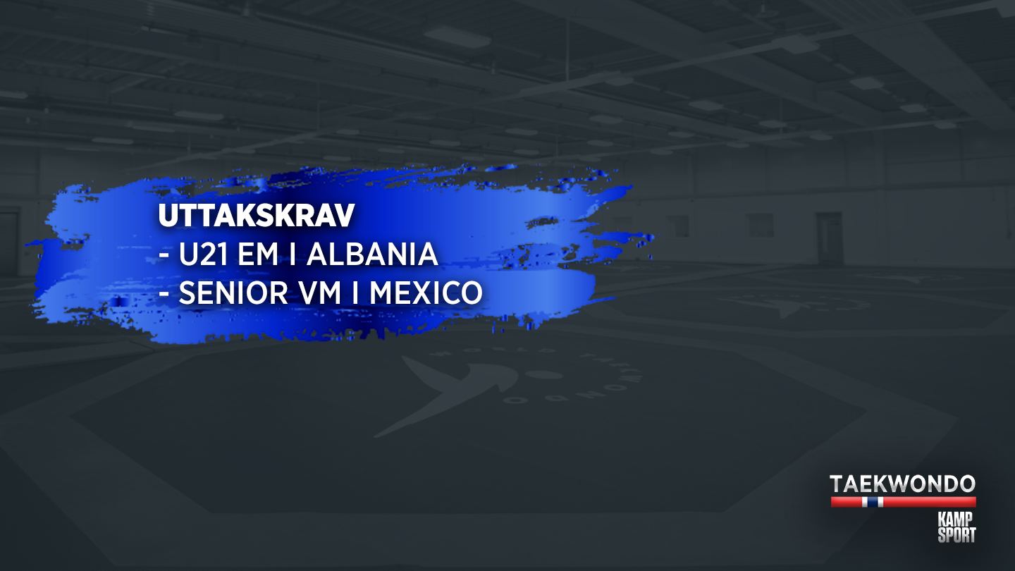 Uttakskrav for U21 EM og senior VM *oppdatert