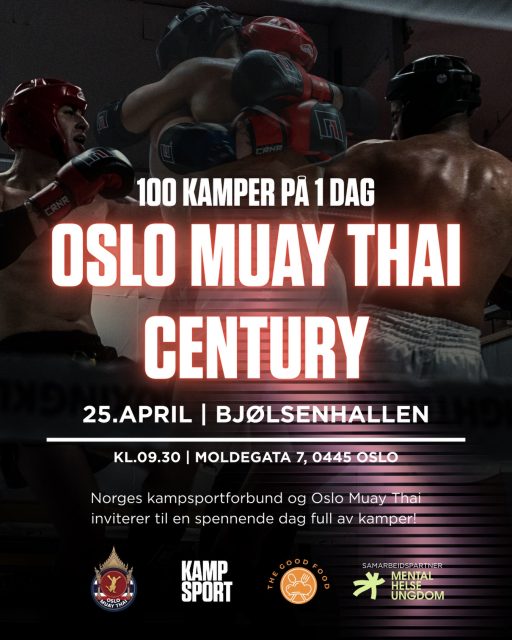 Bli med på Muay Thai-stevne i Bjølsenhallen 25. april!!🔥
Sammen med Oslo Muay Thai gleder vi oss til å invitere dere til det vi tror blir det råeste stevnet vi har hatt i Bjølsenhallen👊🏼
100 kamper på én dag – meld deg på, eller bli med og se spenningsfylte kamper!
Påmelding i sportdata👈🏼
Vi gleder oss!