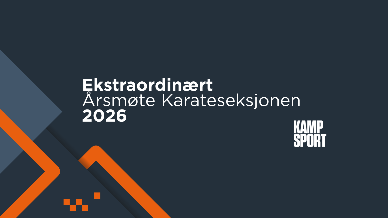 Ekstraordinært Årsmøte i Karateseksjonen 2026
